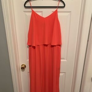 Orange tiered dress